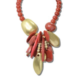 113787, ARTISAN MIXED MEDIA RESIN CHARM CLUSTER STATEMENT NECKLACE