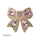113798, PAVE CRYSTAL EMBELLISHED RIBBON BOW BROOCH