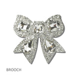 113798, PAVE CRYSTAL EMBELLISHED RIBBON BOW BROOCH