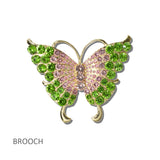 113802, SORORITY PAVE CRYSTAL EMBELLISHED BUTTERFLY BROOCH
