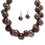 113855, CHUNKY BUBBLE BEAD STATEMENT NECKLACE