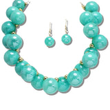 113855, CHUNKY BUBBLE BEAD STATEMENT NECKLACE