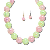 113858, SORORITY CHUNKY IRIDESCENT BUBBLE BEAD NECKLACE