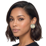 113870, HAMMERED MEDALLION CROSS STUD EARRINGS