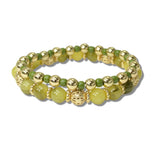 113883, MULTI STRAND BEADED STACK AND FILIGREE METALLIC BRACELET SET