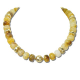 113888, MARBLED BEAD AND TEXTURED METALLIC STATION NECKLACE