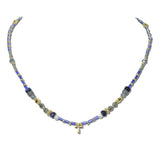 113893, BEADS SHORT NECKLACE WITH CROSS PENDANT, ONF5710_OZ