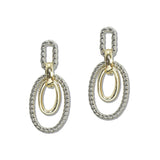 108111, 14K GOLD PLATED TEXTURED GEOMETRIC DANGLE EARRING