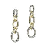 107985, 14K GOLD PLATED GEOMETRIC DESIGNER INSPIRED DANGLE EARRING