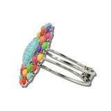 Western Stone Cluster Hinged Bracelet – Silver Burnished/Multi · SB1080SBMUL_SW 11