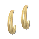 Matte Hammered Tapered Hoop Earrings – Matte Gold · EWE1038MG_NM 11