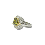 14K Gold Plated Two Tone Square CZ Halo Ring – 7 · K2360OL-7_MX 11