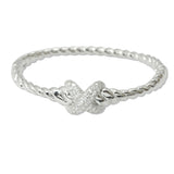 108705, 14K GOLD PLATED X CUBIC ZIRCONIA ACCENT DESIGNER INSPIRED BRACELET