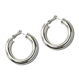 114041, WATER RESISTANT 40MM CHUNKY HOOP EARRINGS