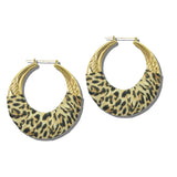 Animal Print Wrapped Hoop Earrings – Gold/Leopard · JE10484GLE_JK 12