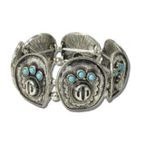 Western Cowboy Hat Stretch Bracelet – Silver Burnished/Turquoise · SB2262SBTQ_SW 12