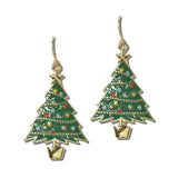 AE9017-GMT_MO 12 · Enamel Christmas Tree Dangle Earrings – Gold/Multi