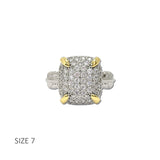 14K Gold Plated Pave Cushion Statement Ring – 7 · K2350-7_MX 13
