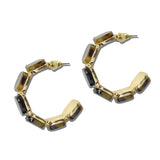 Water Resistant Pearl Cushion Huggie Hoop Earrings – Gold/Tortoise · ER10347TOR_TP 13