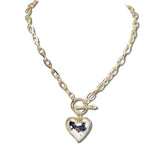 VN1411GD 15 · Puffed Heart Pendant Necklace – Gold