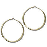 ER2602GXL 16 · Water Resistant 70Mm Polished Tube Hoop Earrings – Gold