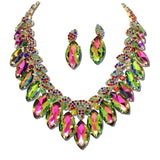 Marquise Rhinestone Statement Necklace Set – Gold/Emerald AB · FS1022-GEMEAB_IJ 19