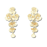 114823, RHINESTONE FLOWER CLUSTER DANGLE EARRINGS