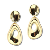 Oversized Sculptural Cutout Teardrop Earrings – Gold · JE11052G_JK 1