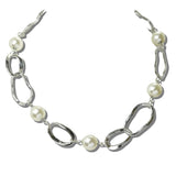 Pearl Organic Open Link Necklace – Silver · J3961RH_JH 1