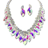 Marquise Rhinestone Statement Necklace Set – Silver/AB · FS1022-SAB_IJ 20