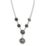 Western Buffalo Coin Medallion Y-Drop Necklace – Silver Burnished · JN1871-SB_JOL 20