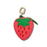 Strawberry Faux Leather Keychain Bag Charm – Red · KC-0470_RZ 21