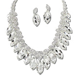 Marquise Rhinestone Statement Necklace Set – Silver/Clear · FS1022-SCRY_IJ 21