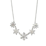 Christmas Rhinestone Snowflake Station Necklace – Silver/AB · AN5292-SAB_MO 22