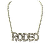 Rodeo Western Stone Pendant Necklace – Gold Burnished/Clear · JN2101-GBCRY_JOL 23