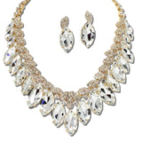 Marquise Rhinestone Statement Necklace Set – Gold/Clear · FS1022-GCRY_IJ 23