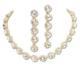 107970, ROUND ACCENT CRYSTAL RHINESTONE NECKLACE