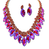 Marquise Rhinestone Statement Necklace Set – Gold/Purple AB · FS1022-GPUPAB_IJ 25