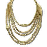 263405GNK_FF 25 · Multi Strand Layered Collar Necklace – Gold