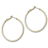 AE9311-GPL_MO 26 · 1.5" Pearl Beaded Hoop Earrings – Gold/Cream