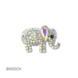 114700, RHINESTONE ELEPHANT BROOCH