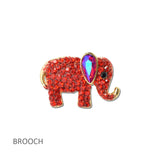 114700, RHINESTONE ELEPHANT BROOCH