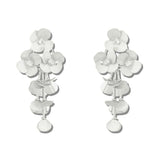 114823, RHINESTONE FLOWER CLUSTER DANGLE EARRINGS