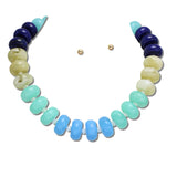 Water Resistant Chunky Pearl Strand Necklace – Gold/Blue Multi · NK10150BMLT 2