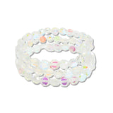 Iridescent Faceted Glass Bead Stretch Bracelet Set – Gold/Clear AB · BR5422CLAB_AJ 2