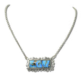 AN5662-SBTQ_MO 34 · Marbled Stone Bar Necklace – Silver Burnished/Turquoise