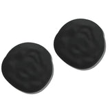 Oversized Sculpted Petal Disc Stud Earrings – Black · JE10414BK_JK 35