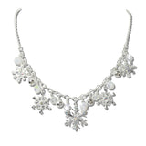 AN5294-SAB_MO 36 · Snowflake Charm Beaded Station Necklace – Silver/AB