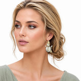 ME5868-WSWG_CRT 36 · Two Tone Snowman Broom Earrings – Worn Silver/Worn Gold