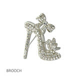 114693, RHINESTONE PAVE HIGH HEEL BROOCH